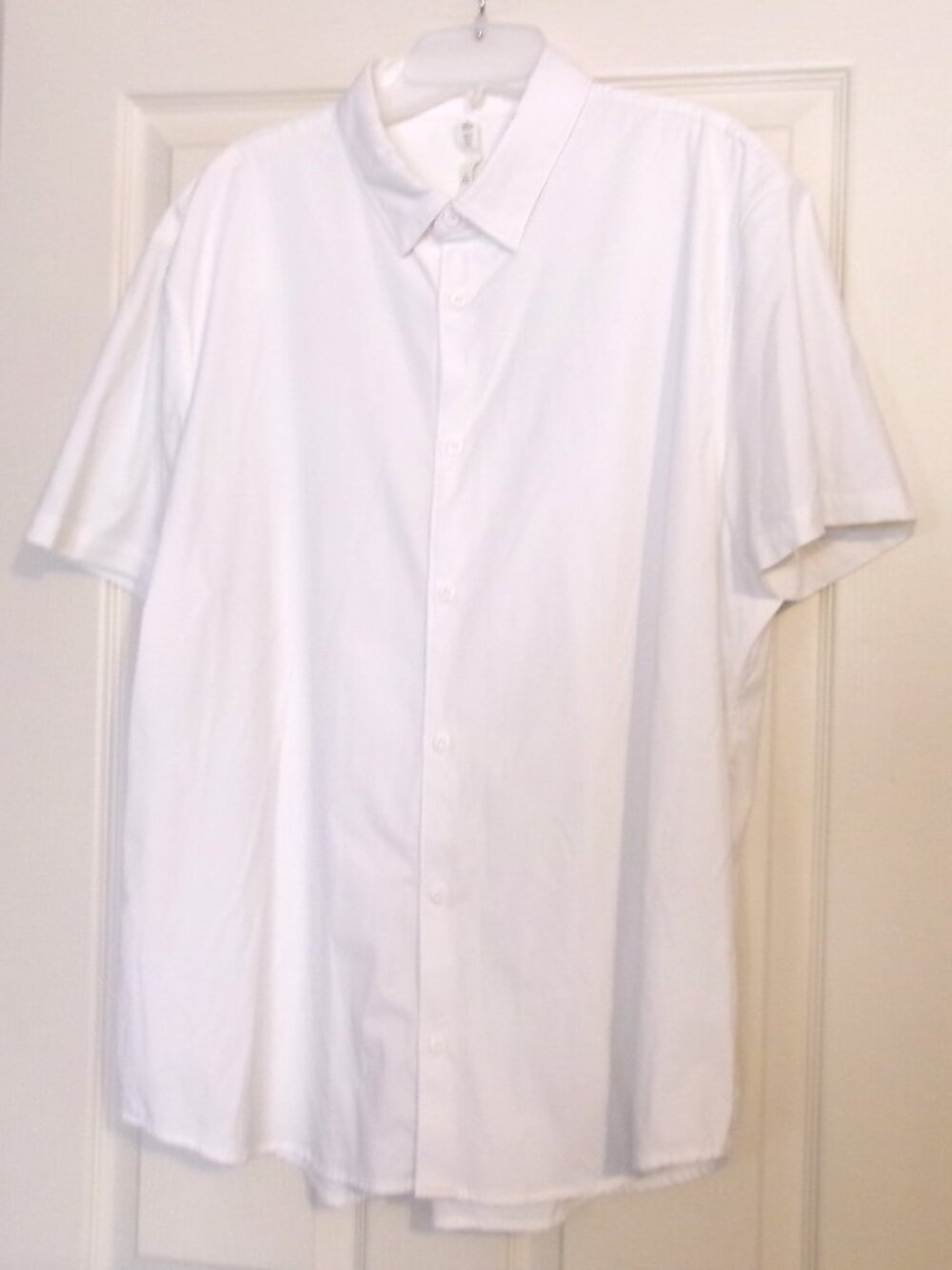 Men's LULULEMON ATHLETICA White Nylon Short Sleeve Shirt Size XXL